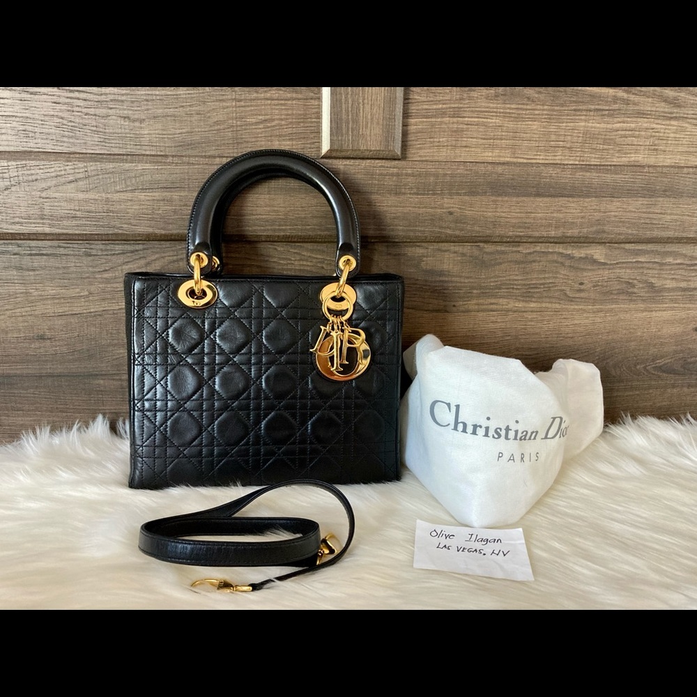 Lady Dior Cannage Medium Lambskin